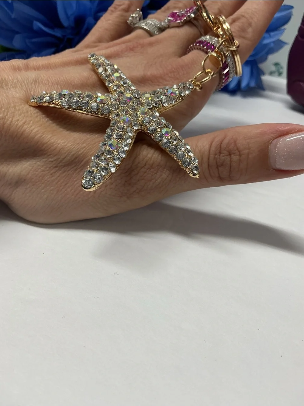 🌟STUNNING LARGE STARFISH BAG CHARM